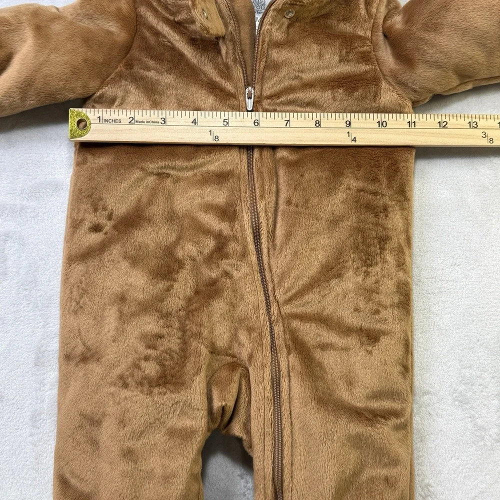 Just One You Carter's Baby Bear Pram Bunting 6M Brown Plush Hooded NWT